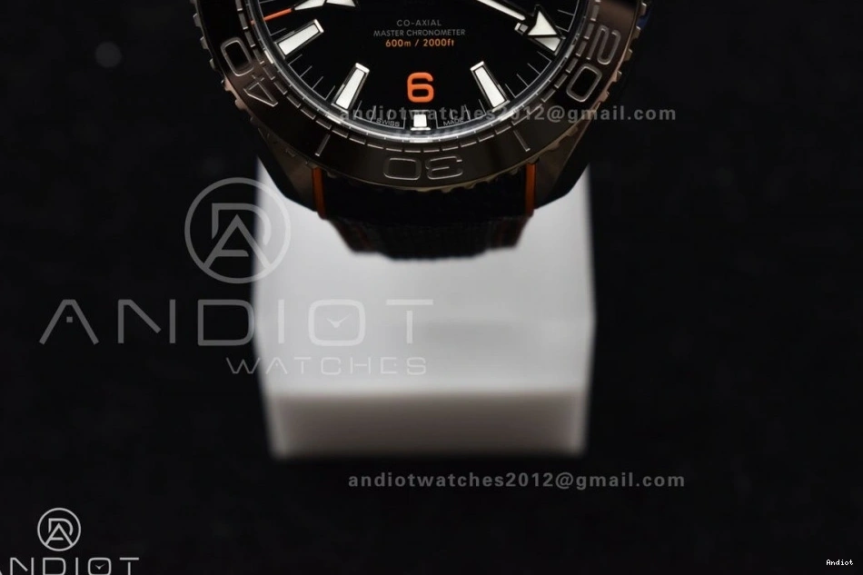 43.5mm 1:1 A8900 V2 Ocean on Super Bezel Edition Nylon Orange Strap Black SS Planet VSF Best Clone Black Dial 1223
